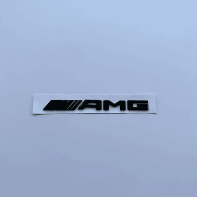 Car logo E260L emblem, E200L lettering - standard-amg-tail-badge-black-label-original-car-size
