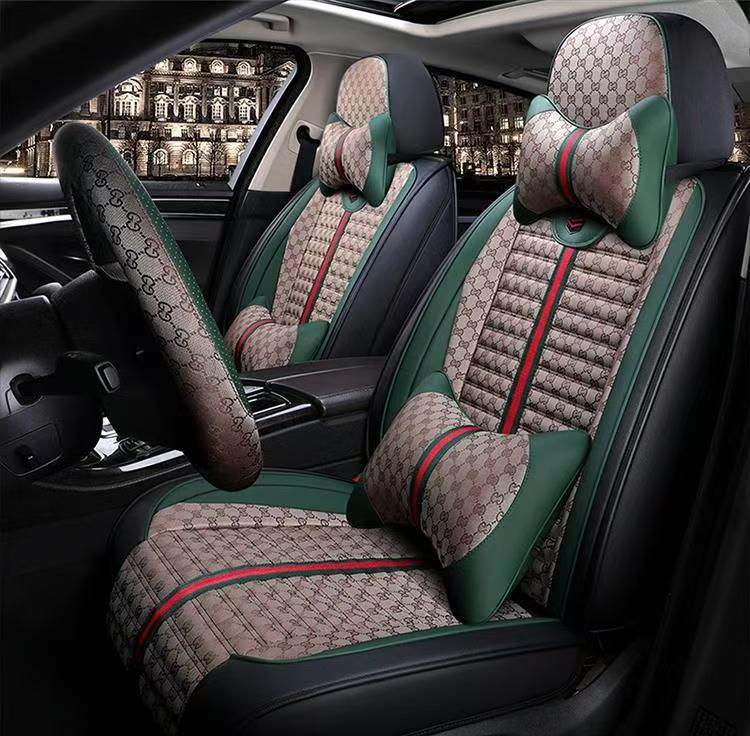 Gaofe – Modelə uyğun (Original) oturacaq örtükləri Linen Full Cover - full-cover-deluxe-edition-modern-coffee-full-car-five-seats