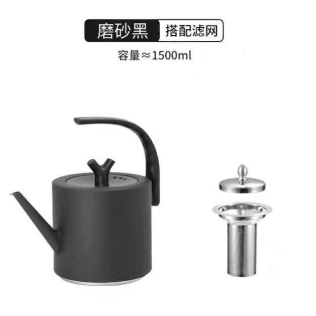 필터가 있는 검정색 반 리프트 울라 냄비