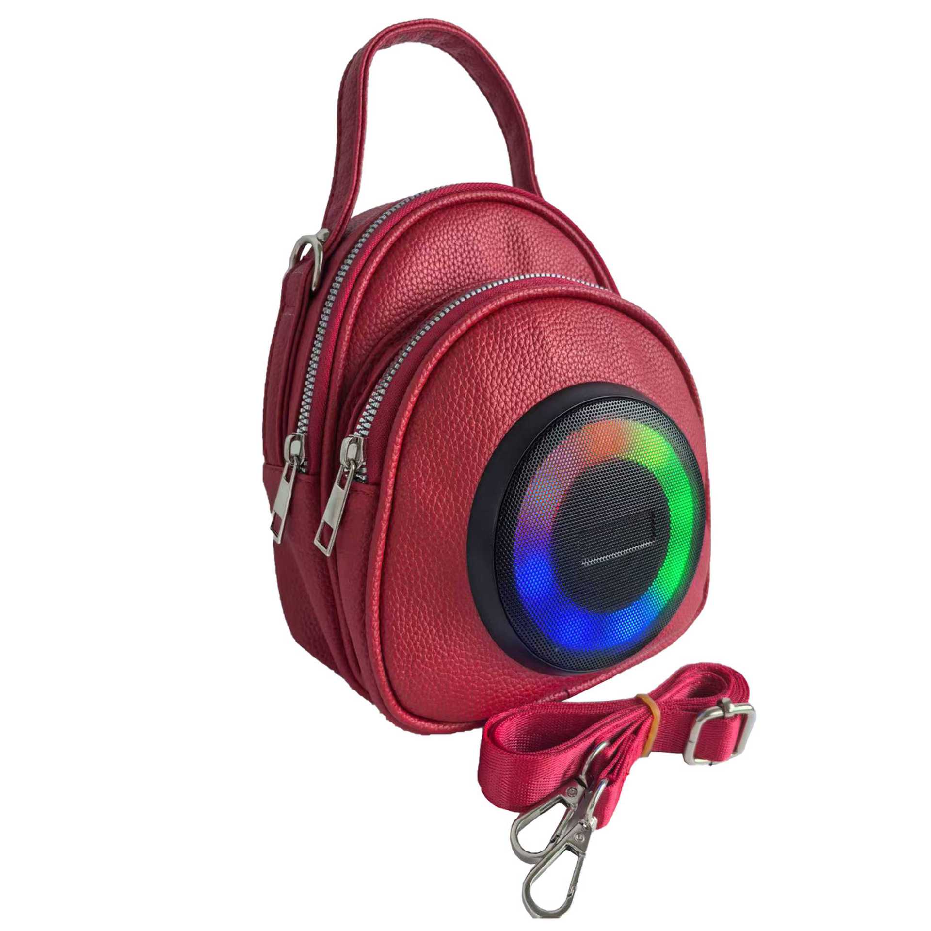 Bluetooth speaker bag, portable handheld/slingback megaphone bag, colorful light outdoor music bag, 24-hour shipping.