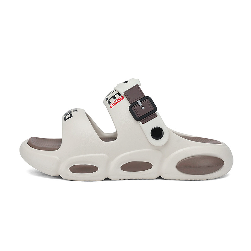 Zapatillas hombre comercio exterior gran tamaño suela gruesa chanclas exteriores moda hombres verano dos cinturones sandalias y zapatillas de playa de doble uso