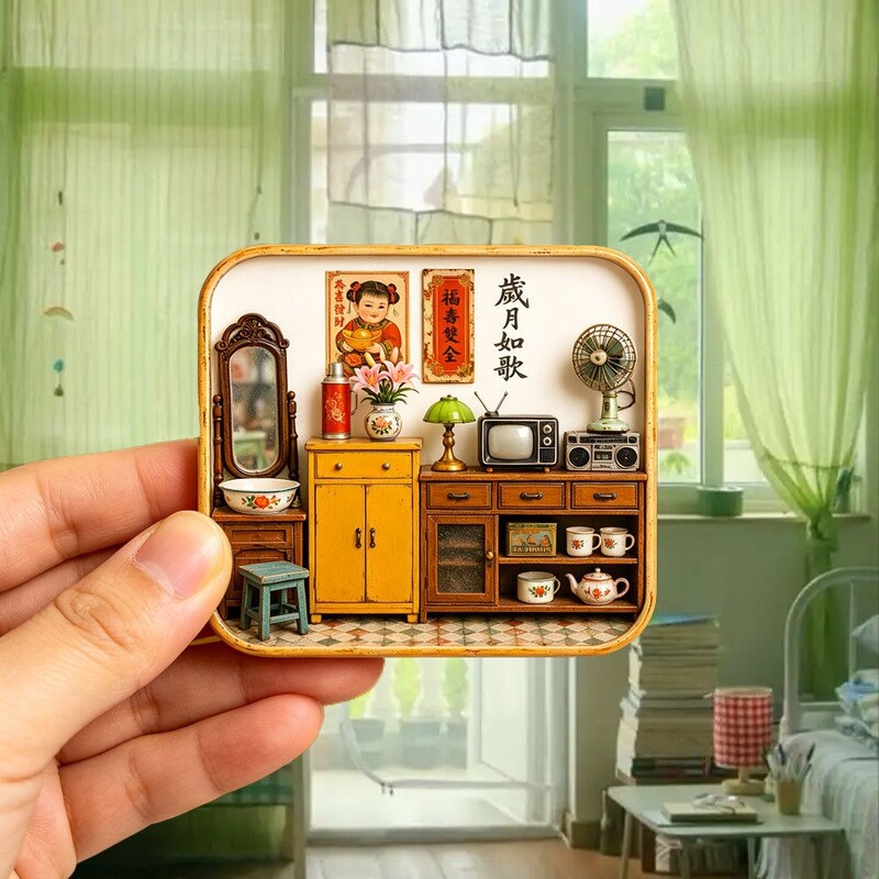 Time is like a song resin relief magnetic fridge magnet nostalgic souvenir small gift home decoration home wholesale Time is like a song resin relief magnetic fridge magnet nostalgic souvenir small gift home decoration home wholesale