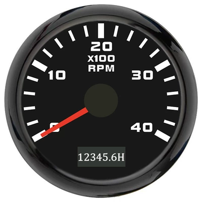 52mm universal tachometer for cars and boats, 12V 24V, for gasoline and diesel engines, with engine timing function (tachometer)
