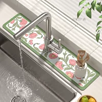 Впитывающая подушечка для смесителя, диатомовая грязь, кухонная раковина, сливная подушечка для раковины, защита от брызг, подушечка для столешницы в ванной комнате