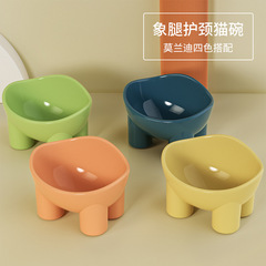 猫の碗のペットの用品は足の碗のマカロンの色の象の足の首の保護の碗の猫の食器を打ってペットの碗の卸売りをひっくり返すことを防ぎます。