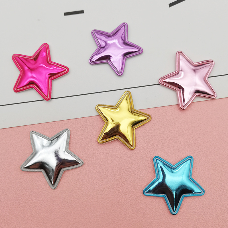 Solid Color Bright Fabric Paste Five-pointed Star Jewelry Accessories Ultrasonic Embossing DIY Handmade Hair Accessories Garment Accessories Solid Color Bright Fabric Paste Five-pointed Star Jewelry Accessories Ultrasonic Embossing DIY Handmade Hair Accessories Garment Accessories