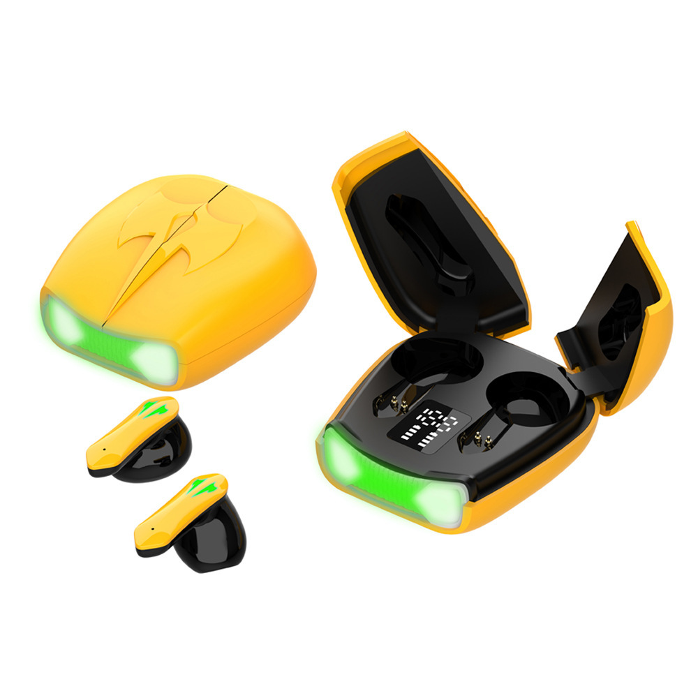 Transfronterizo caliente auricular Bluetooth x16 baja latencia dual-modo de juego de auriculares TWS fresco e-sports tijera puerta r06