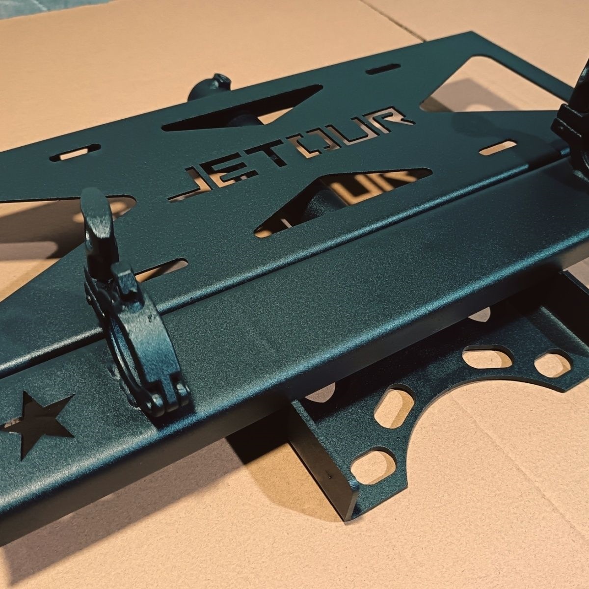 Jietu Traveler spare tire license plate holder, flagpole, shovel, antenna, military shovel, off-road five-in-one modification accessories