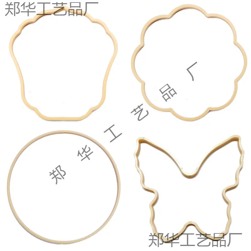 Вышитая группа вентилятор imitation bamboo внутренняя dream catcher сетка цветок легкий пластик группа вентилятор рама аксессуары костный вентилятор рама DIY рукоделие punching