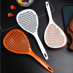 Internet celebrity new kitchen Japanese-style household large colander plastic PP draining long-handled noodle spoon manufacturer wholesale and delivery