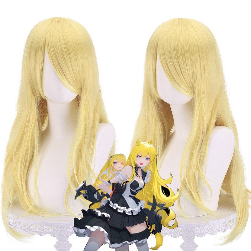 [Hui Hui] Garter Angels Panty Panty Pandycos Wig Blonde Long Curly Hair Simulation cosplay