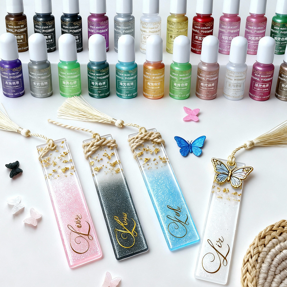 Tairui Drip Glue Pearl Color Essence DIY Handmade Color Mixing Pigment Color Essence UV Resin Glue C