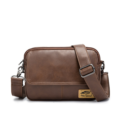  New Korean Style Youth Square Retro Single Shoulder Bag Fashion Casual Bag Sports Leather Crossbody Bag