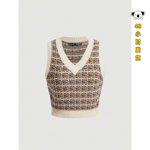 C 66917 Loose outer wear women knit vest�����⴩Ůʿᘿ��R