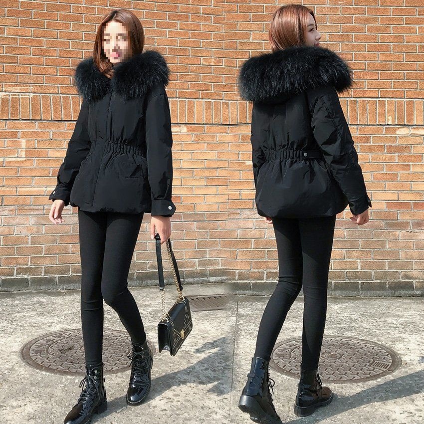 短款羽绒服女冬季新款韩版冬装白鸭绒大毛领加厚时尚显瘦外套