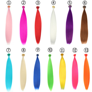Foreign trade cross-border exclusive for Europe and the United States colorful stick hair color hair extension bundle high temperature silk seamless invisible stick hair set