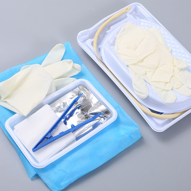 洋生医用一次性使用无菌导尿包乳胶双腔导尿管男女引流袋集尿袋