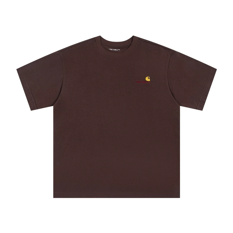Классический рабочий стиль футболка Carhartt из чистого хлопка, плотная дышащая ткань, та же стилистика для мужчин и женщин, уличная мода Kahart с коротким рукавом