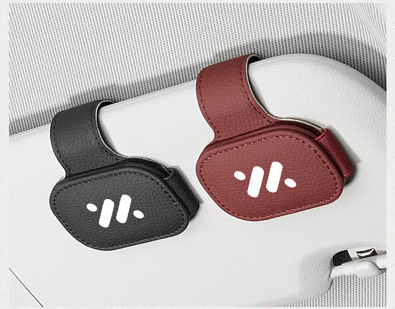 Suitable for Zhiji Ls7 Ls6L7 Multifunctional Car Glasses Clip Bill Leather Car Sun Visor Sunglasses Card Holder