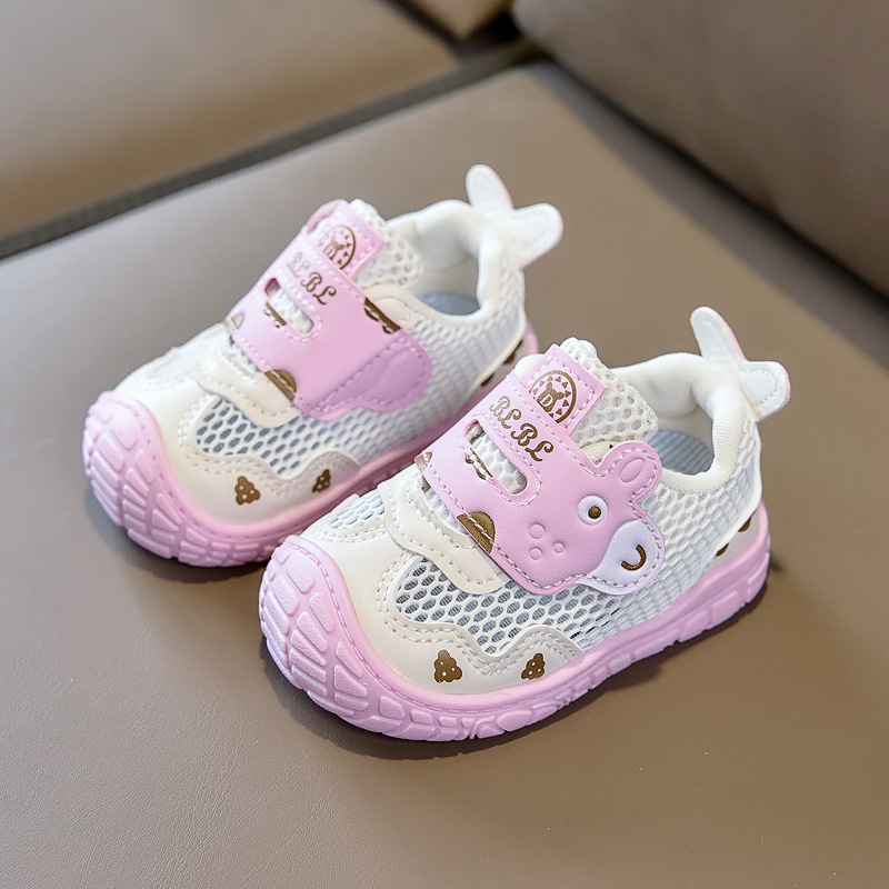 2026 verano bebés zapatos para bebés con suela suave antipatadas lindos niños y niñas ventilados huecos zapatos de malla única sandalias para niños