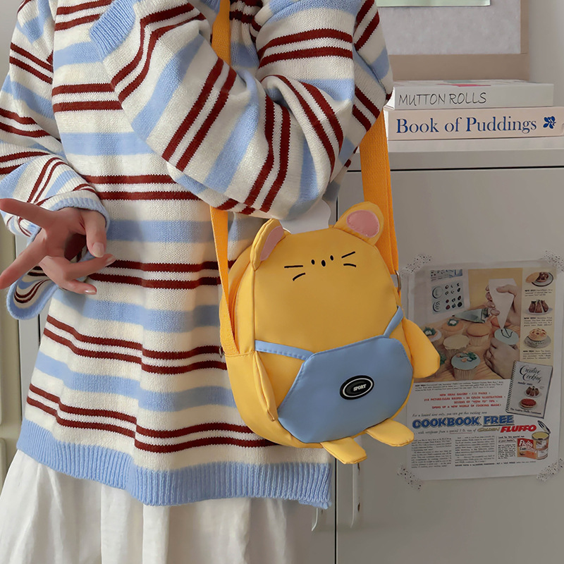 Hombres y mujeres japoneses bolsos mochilas caricaturas lindos ratones de campo bebé bolsos de hombro 2024 nuevos bolsos de colores para niños