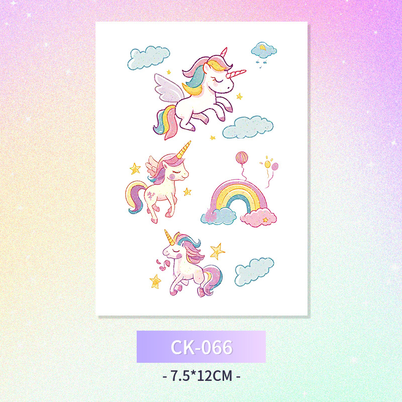 Glitter mariposa cara pegatinas tatuaje pegatinas hadas lavable impermeable de larga duración lindo unicornio ciervo Luna Estrella Planeta