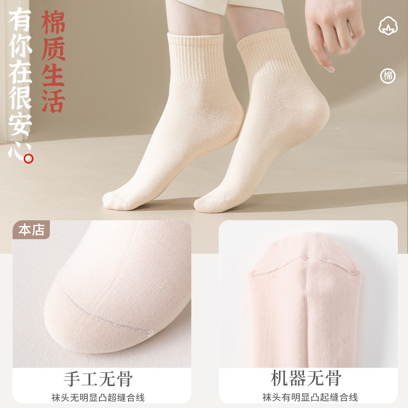 Calcetines de algodón puro para niños, desodorantes y absorbentes de sudor, modelos de primavera y verano, calcetines deportivos resistentes al desgaste, antibacterianos y transpirables, calcetines de tubo medio al por mayor