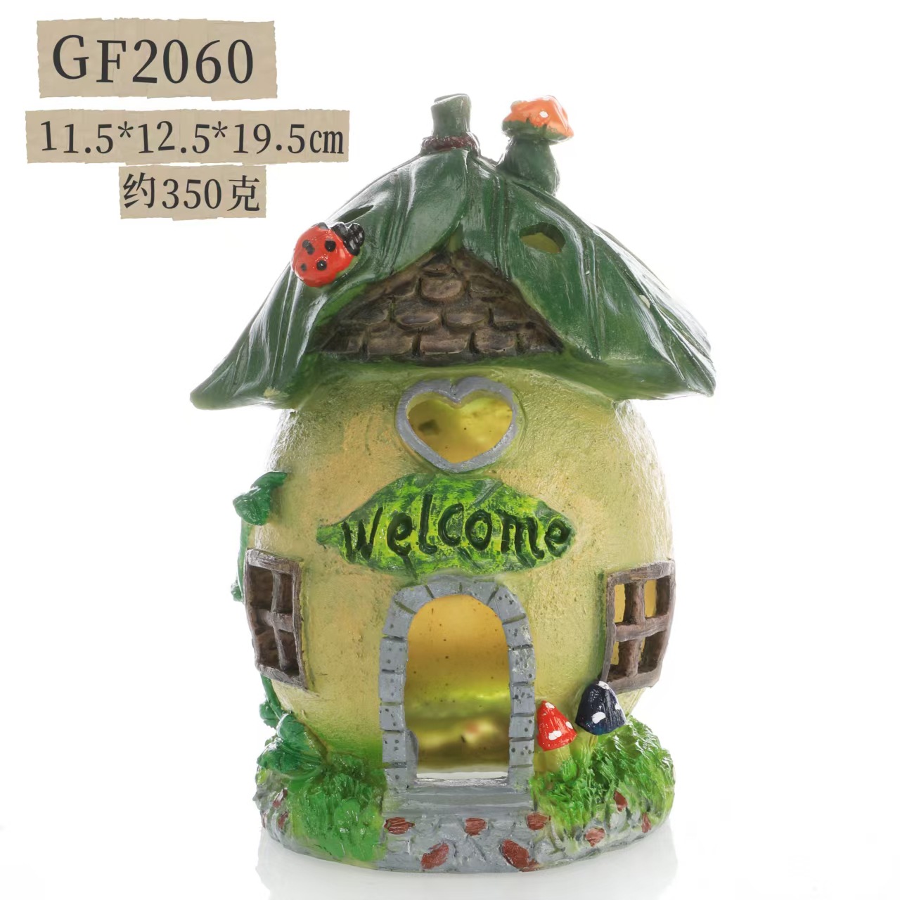 Escenografía de pecera simulación proceso de resina decoración de acuarios dibujos animados casa de hongos pequeña mascota escondida fábrica de decoración lúdica