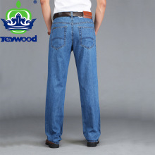 JEYWOOD纯棉苹果正品牛仔裤男士中年高腰直筒宽松休闲百搭中老年