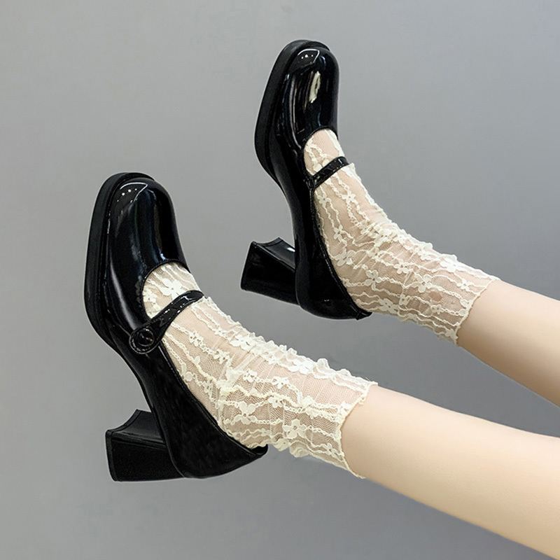 High-heeled Mary Jane women's shoes 2026 spring and autumn new versatile French retro chunky heel shallow JK single shoes small leather shoes