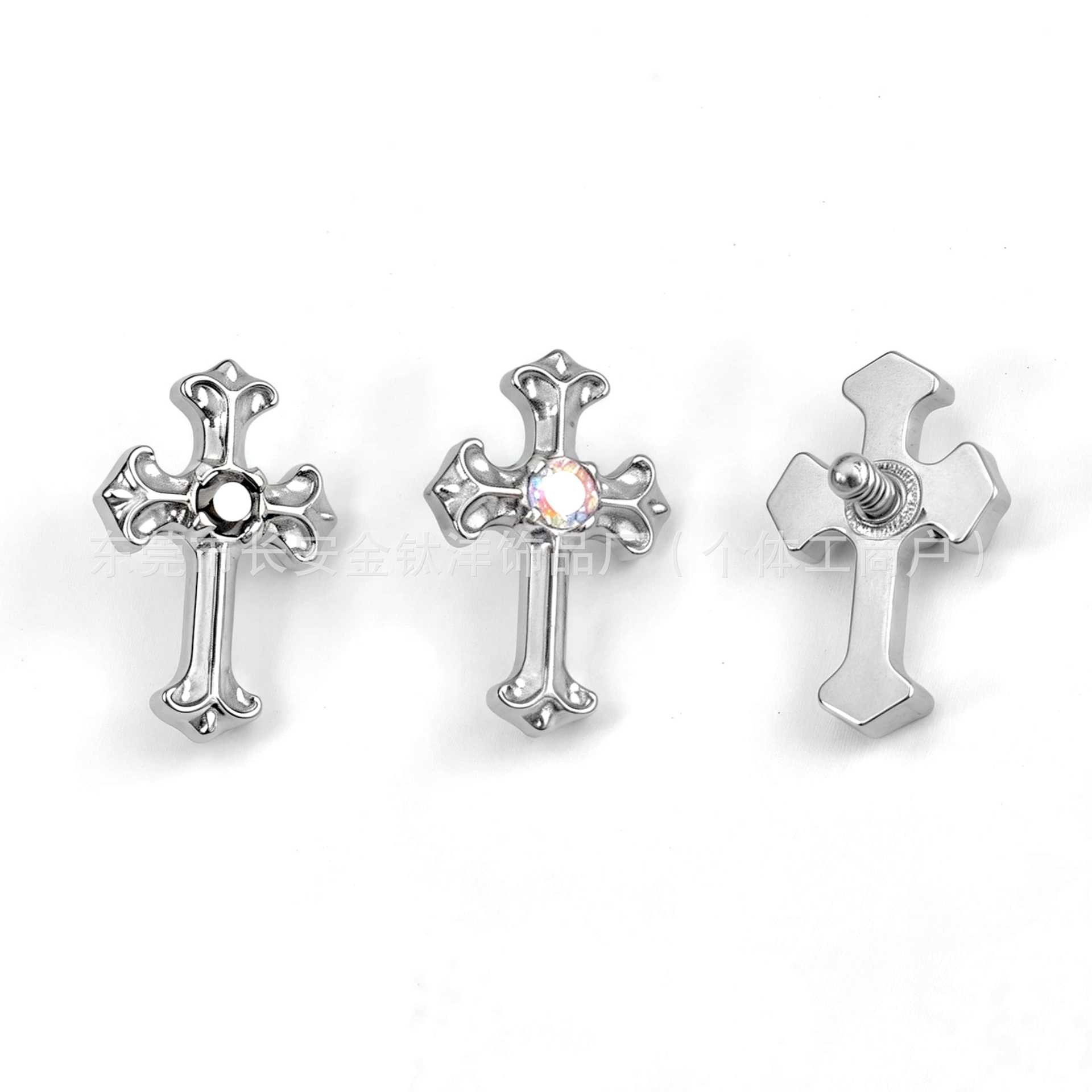 Pointed titanium steel lip stud product view