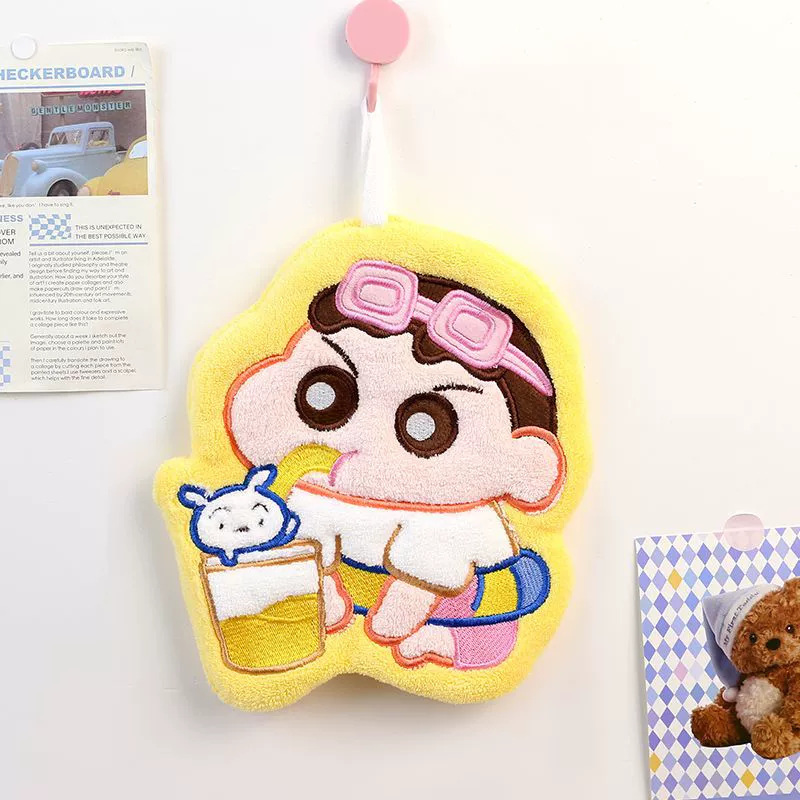 アニメの新しい台所でタオルを拭くのがかわいい浴室の家庭用吸水タオルを厚くして、毛を落とさない雑巾代発|undefined