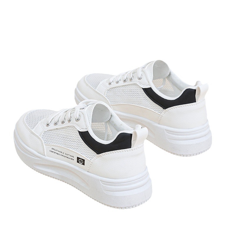Zapatos de malla de mujer primavera y verano zapatos de mujer zapatos de suela suave zapatos blancos pequeños zapatos de mujer zapatos de suela gruesa verano transpirable image 6