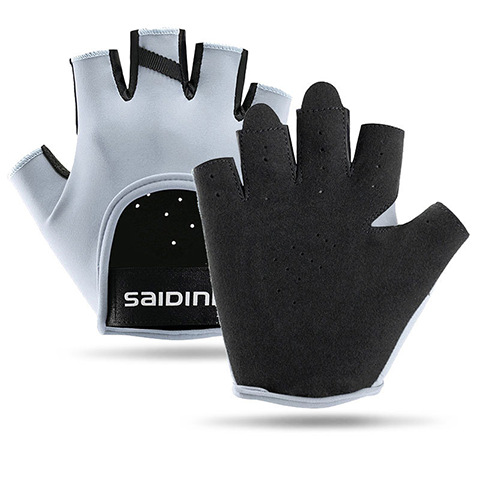 Amazon transfronterizo nuevo guante deportivo de fitness medio dedo ciclismo amortiguador anti-desgaste transpirable anti-deslizante guante anticapullo