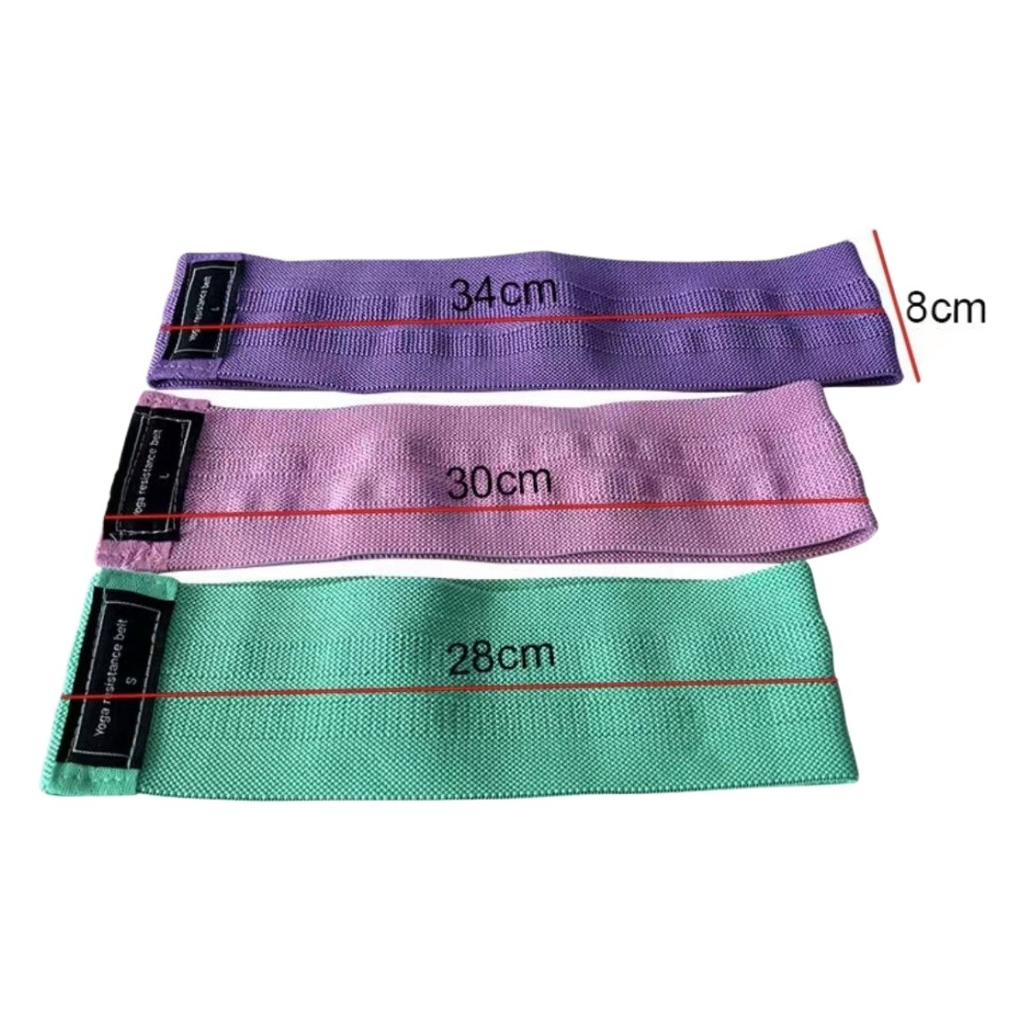 Yoga Resistance Bands, Fitness Bands, Widened and Thickened Resistance Bands for Squats, Butt Training, and Hip Lifting