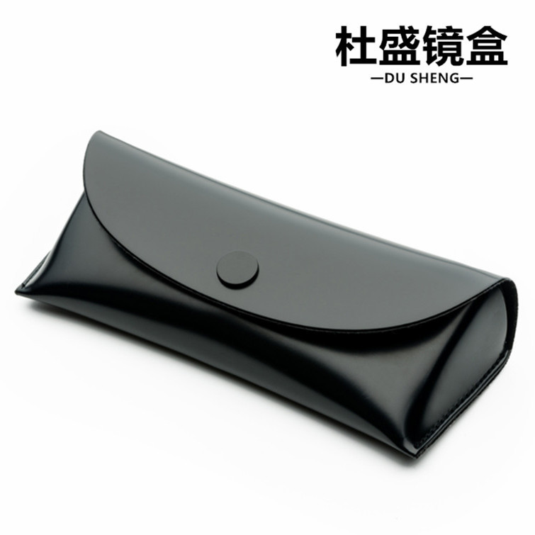 Glasses box bright leather sunglasses box PU leather sunglasses box New Fashion men's and women's black sunglasses box Glasses box bright leather sunglasses box PU leather sunglasses box New Fashion men's and women's black sunglasses box