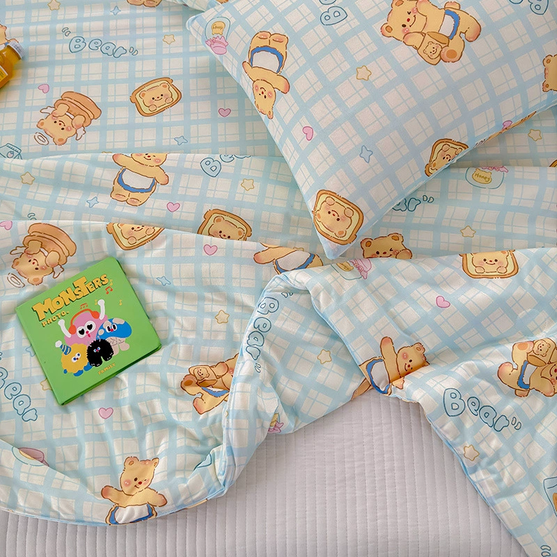 Вязаное одеяло с рисунком из мультфильма, свежее и крутое, для учеников начальной школы, можно стирать