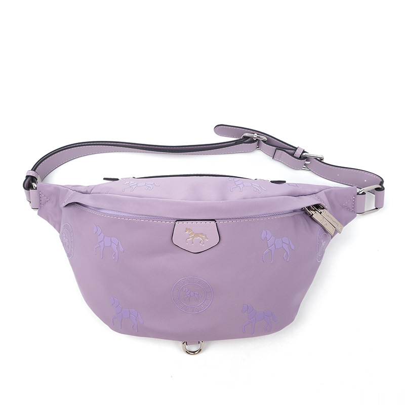 Hombres y mujeres de nylon impresión negro bolso de pecho de viaje de ocio moda de personalidad modelo LP7239 #