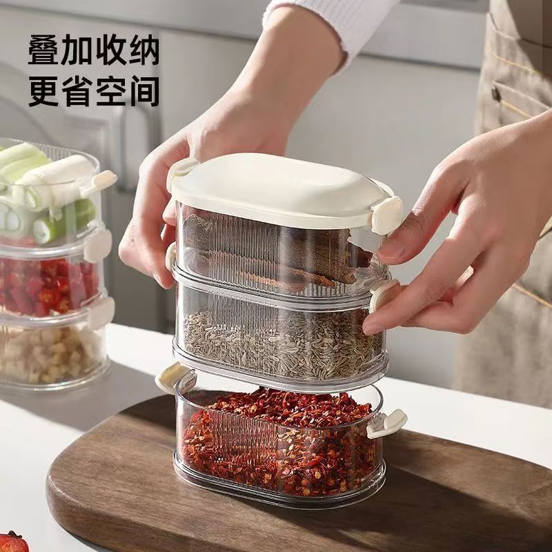 &€スパイス収納ボックス調味料瓶ボックス家庭用スパイス調味料収納ボックス密封瓶キッチン収納|undefined