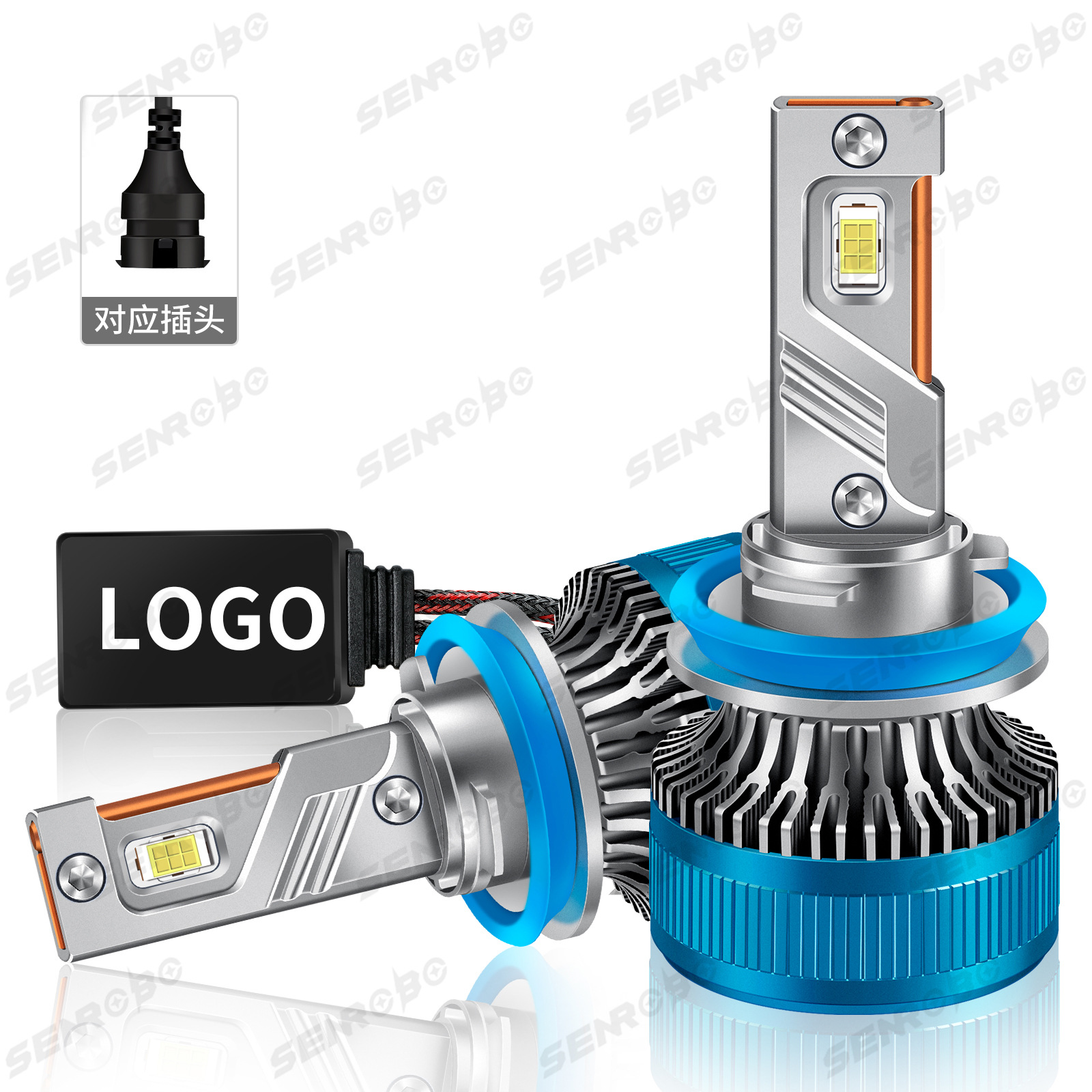 Transfronterizo para Amazon AliExpress 6000K automóvil led faro H1H7H4 concentrador faro H119005
