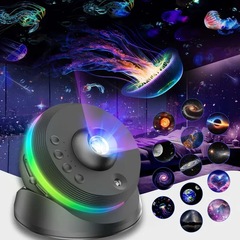 星空投影灯13片菲林流星rgb幻彩氛围灯4键控制带定时功能投影灯
