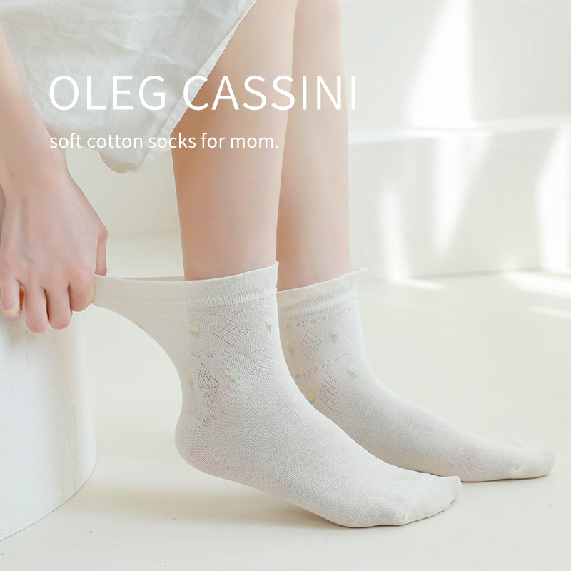 Calcetines de confinamiento de verano de las mujeres de malla delgada maternidad posparto transpirable absorbente del sudor boca suelta calcetines de maternidad primavera y otoño calcetines de sueño