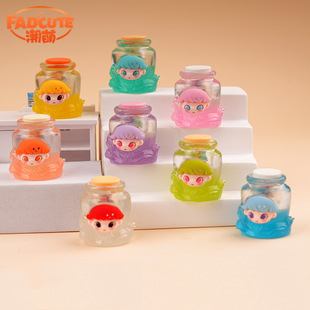 Factory Hot-selling Floating Colored Ball Drifting Bottle Cute Grain Desktop Ornaments Luminous Resin DIY Decorations Blind Box Blind Bag