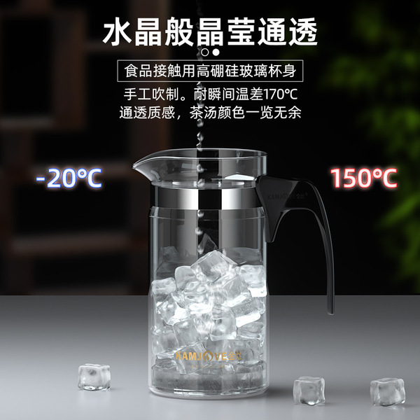 Capacious glass tea set