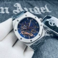 White shell blue
