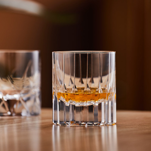Edo Cut Glass Whiskey Cup K9 Crystal Glass Heavy-Feeling Liquor Cup High-End Hand-Carved Glass Cup