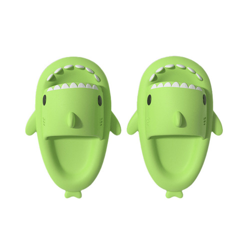 4cm Thick Sole Shark Parent and Child Slippers for Women, Funny Home Cartoon Children's EVA Slides with Tread-like Thick Soles for Men