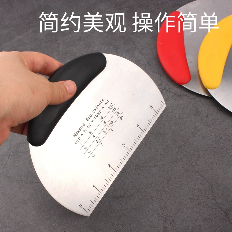 Фабрика прямых продаж из нержавеющей стали нож для скребок со шкалой инструмент для выпечки колбасный порошок для скребка кексы полукруглый скребк