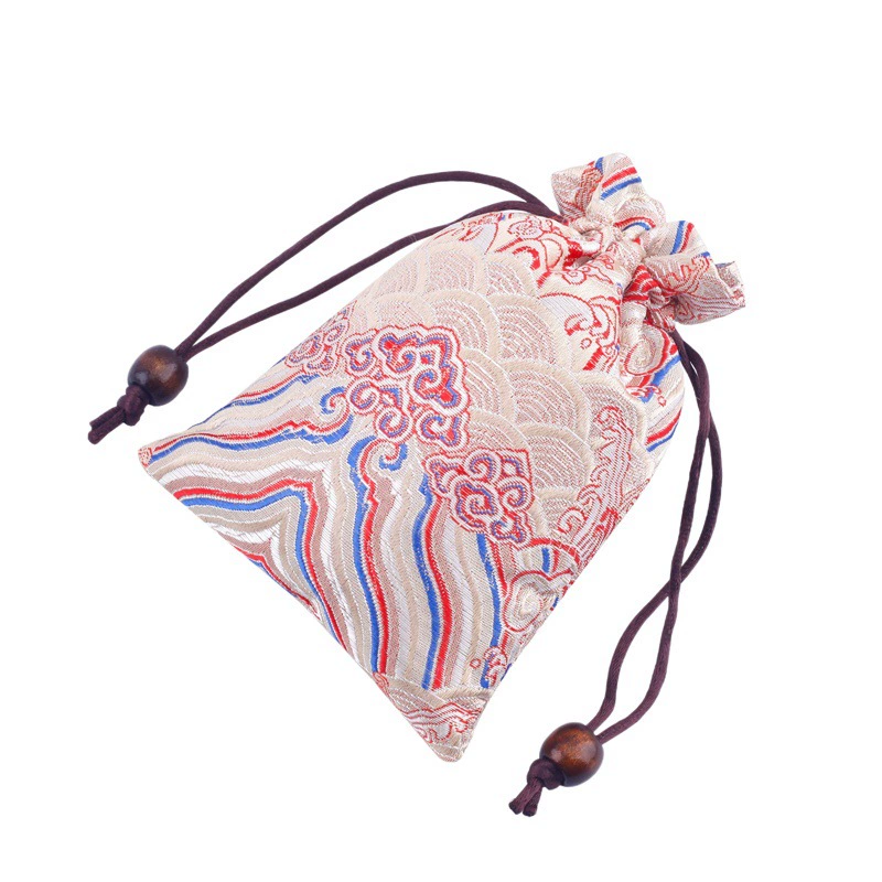 Сумка парчи маленькая сумка ювелирных изделий вышивка текст играть сумка Будда бисер браслет упаковка маленький мешок ткани оптом