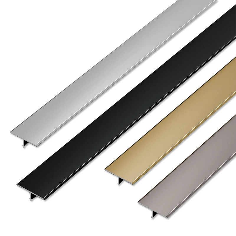 Aluminum alloy T-shaped edge strip background wall embedded batten decorative strip wood veneer wall panel ceiling beautiful seam strips